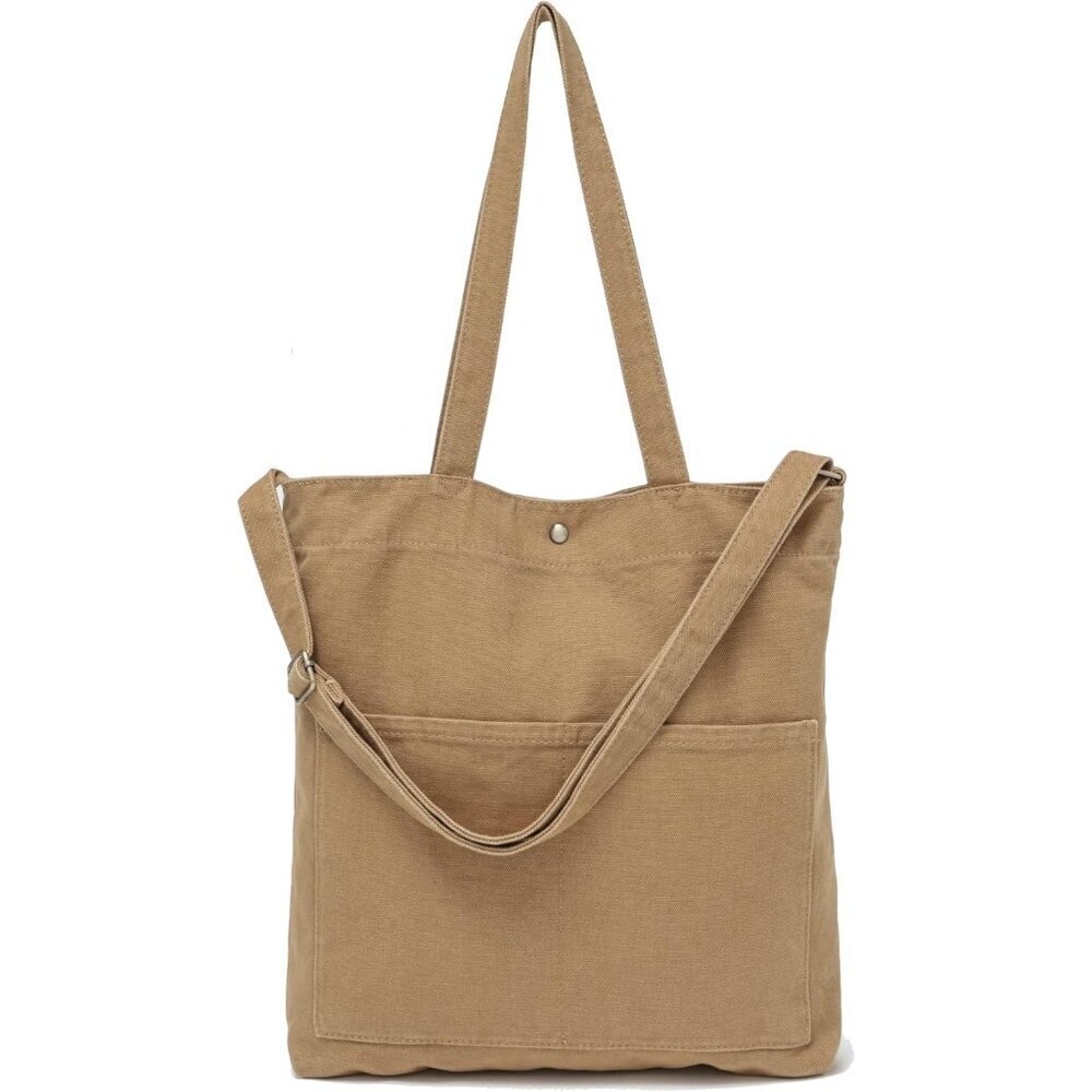 16 oz Cotton Canvas Tote Bag Men Women Shoulder Purse Handbag Stylish
